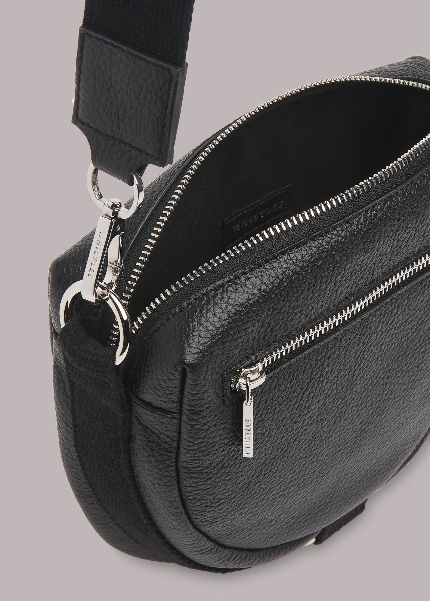 Black Marta Saddle Bag WHISTLES Whistles UK