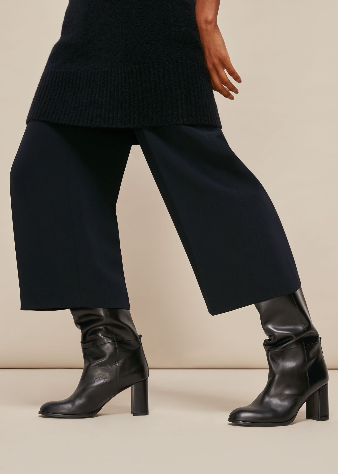 Black Gibson Knee High Boot WHISTLES