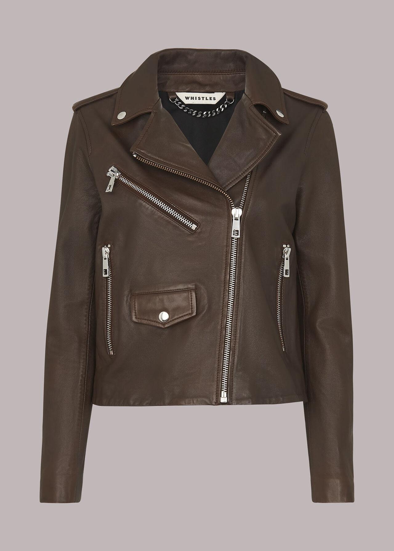 Agnes Pocket Leather Jacket