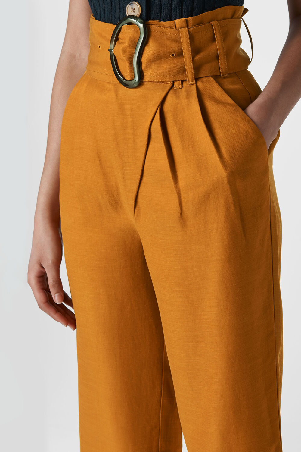 Amelie Paper Bag Trouser Rust