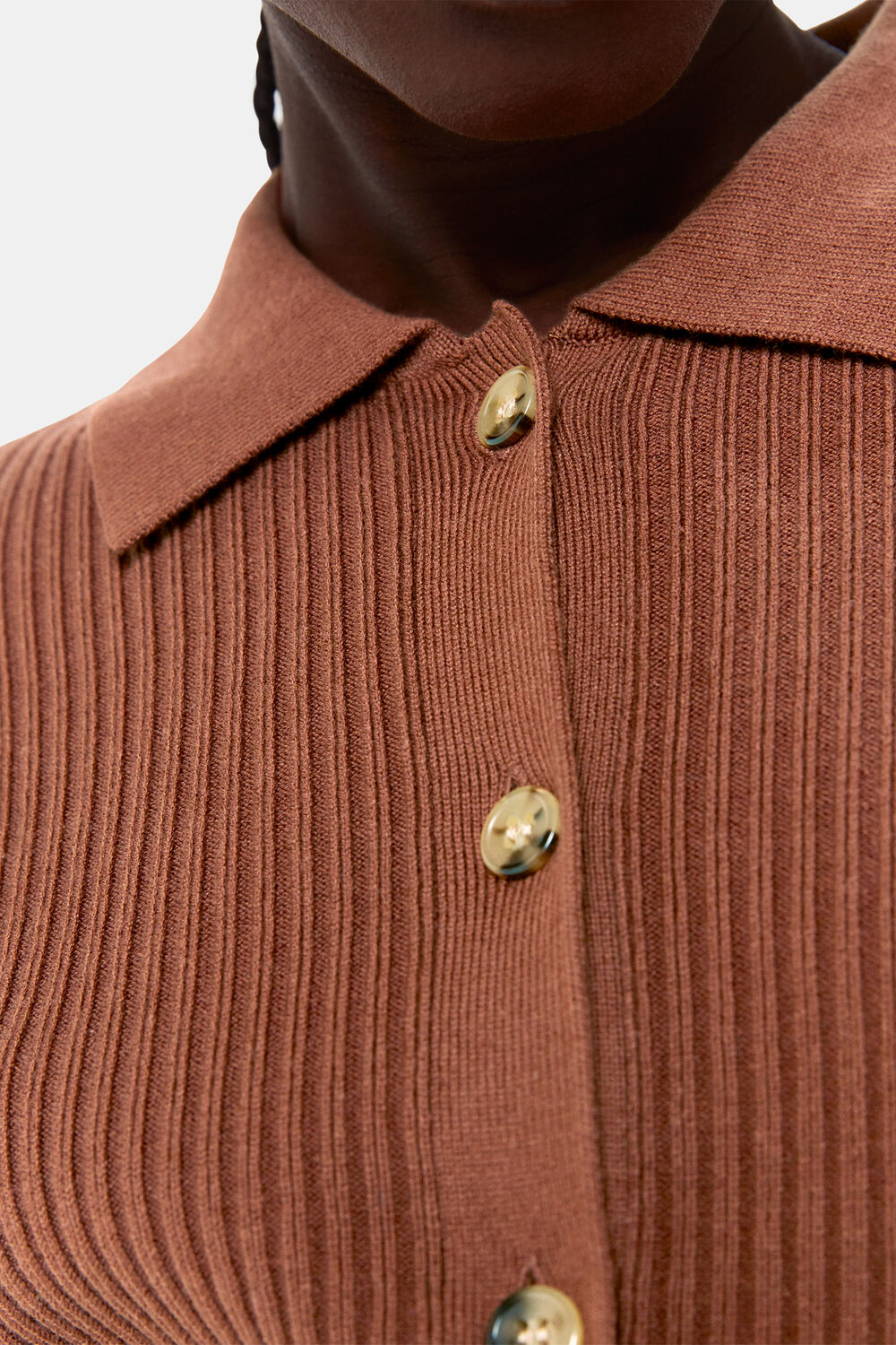 Rib Collar Cardigan