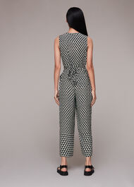 Triangle Checkerboard Jumpsuit
