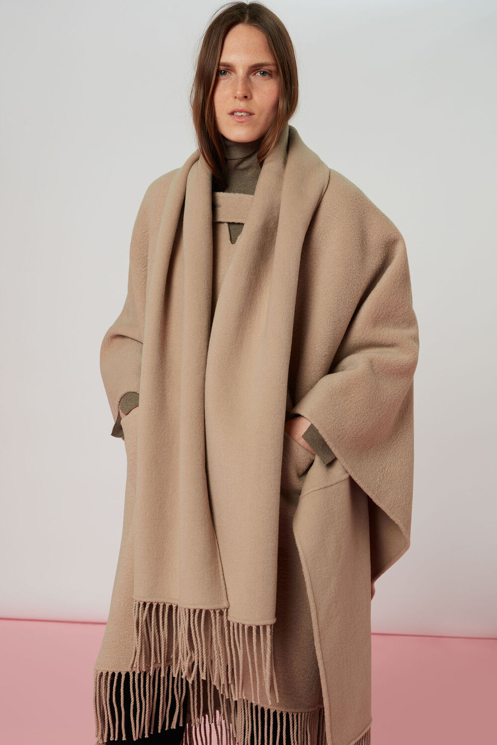 Wrap Fringe Coat