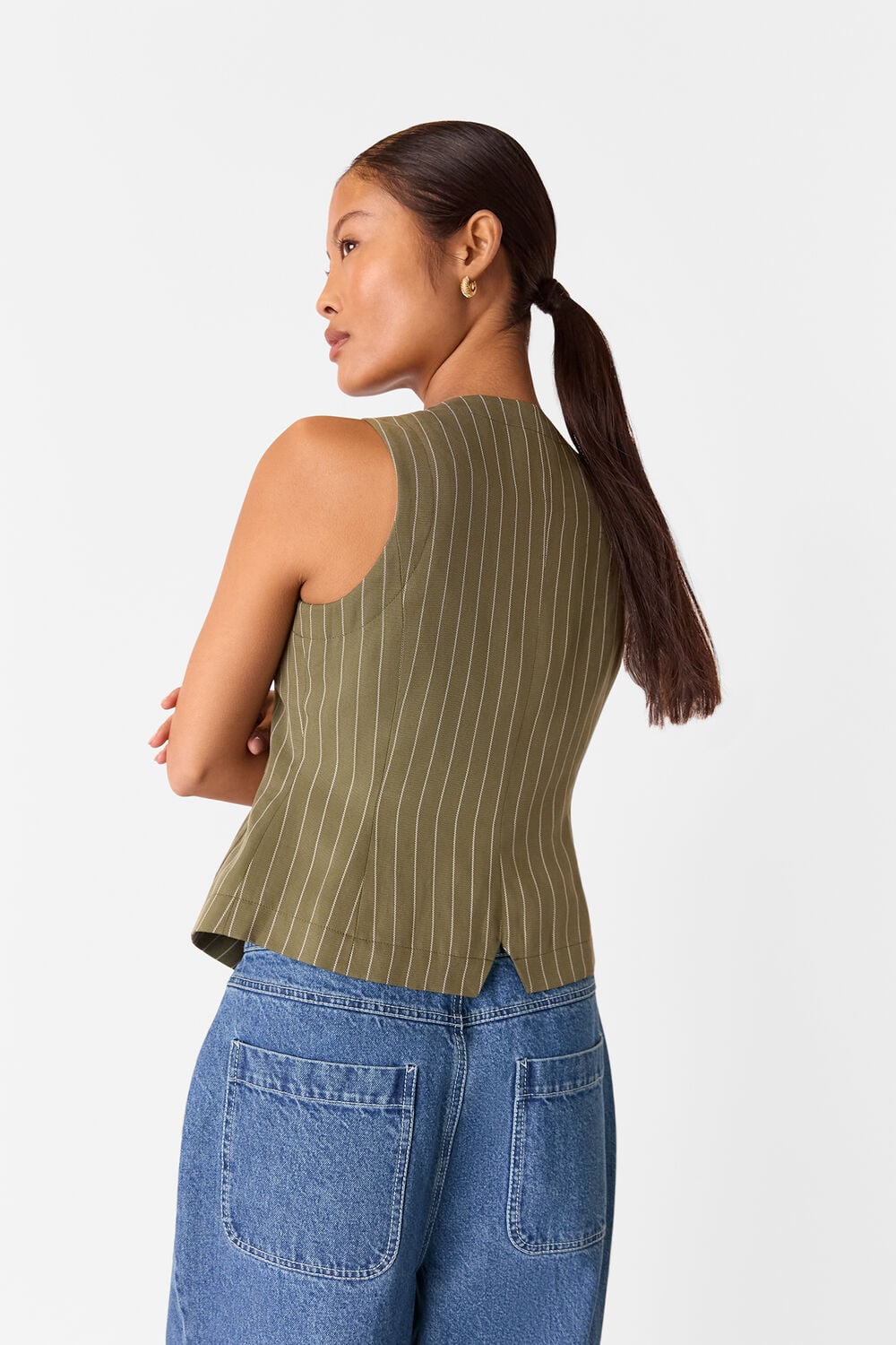 Petite Lottie Pinstripe Waistcoat