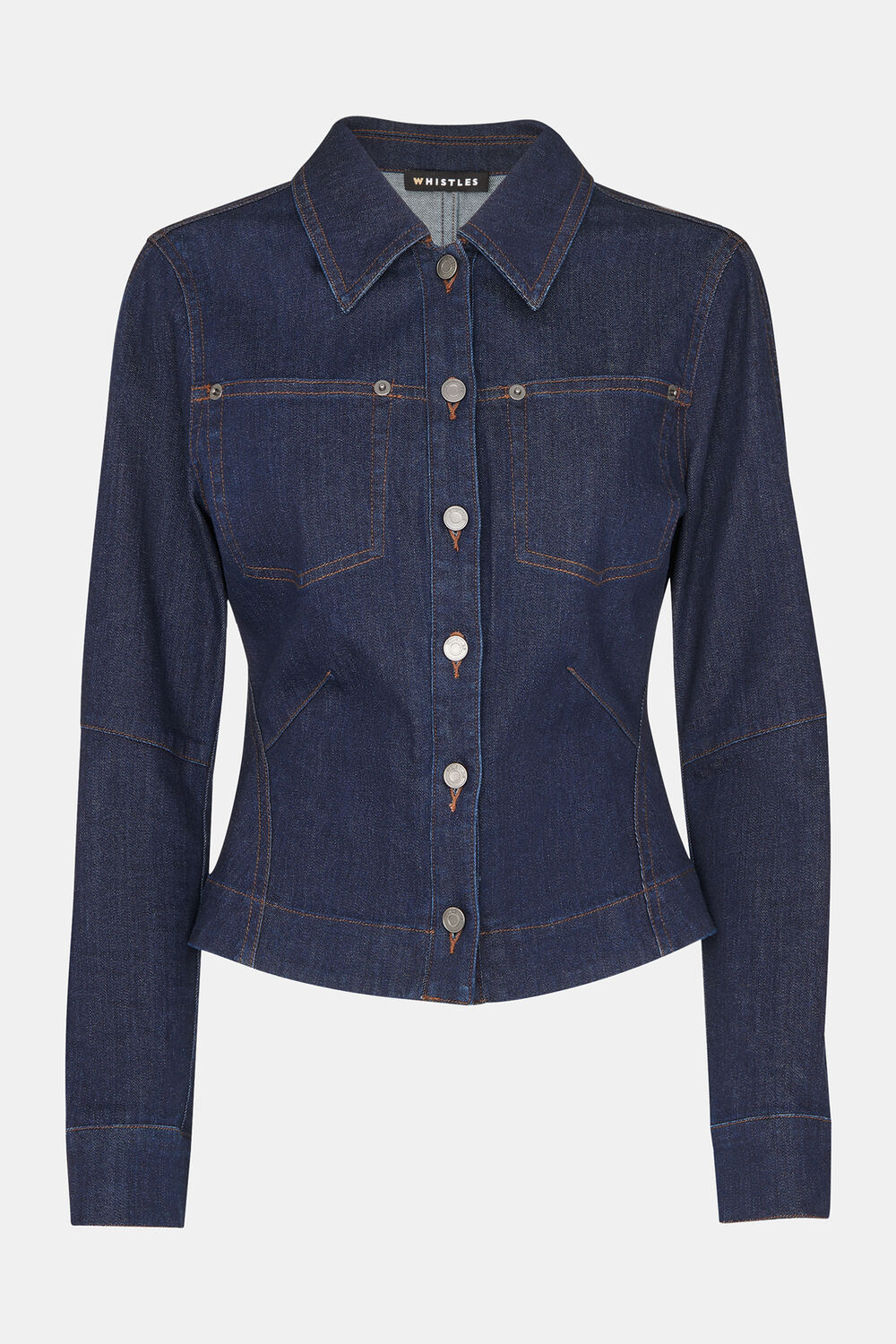 Denim Corset Detail Top