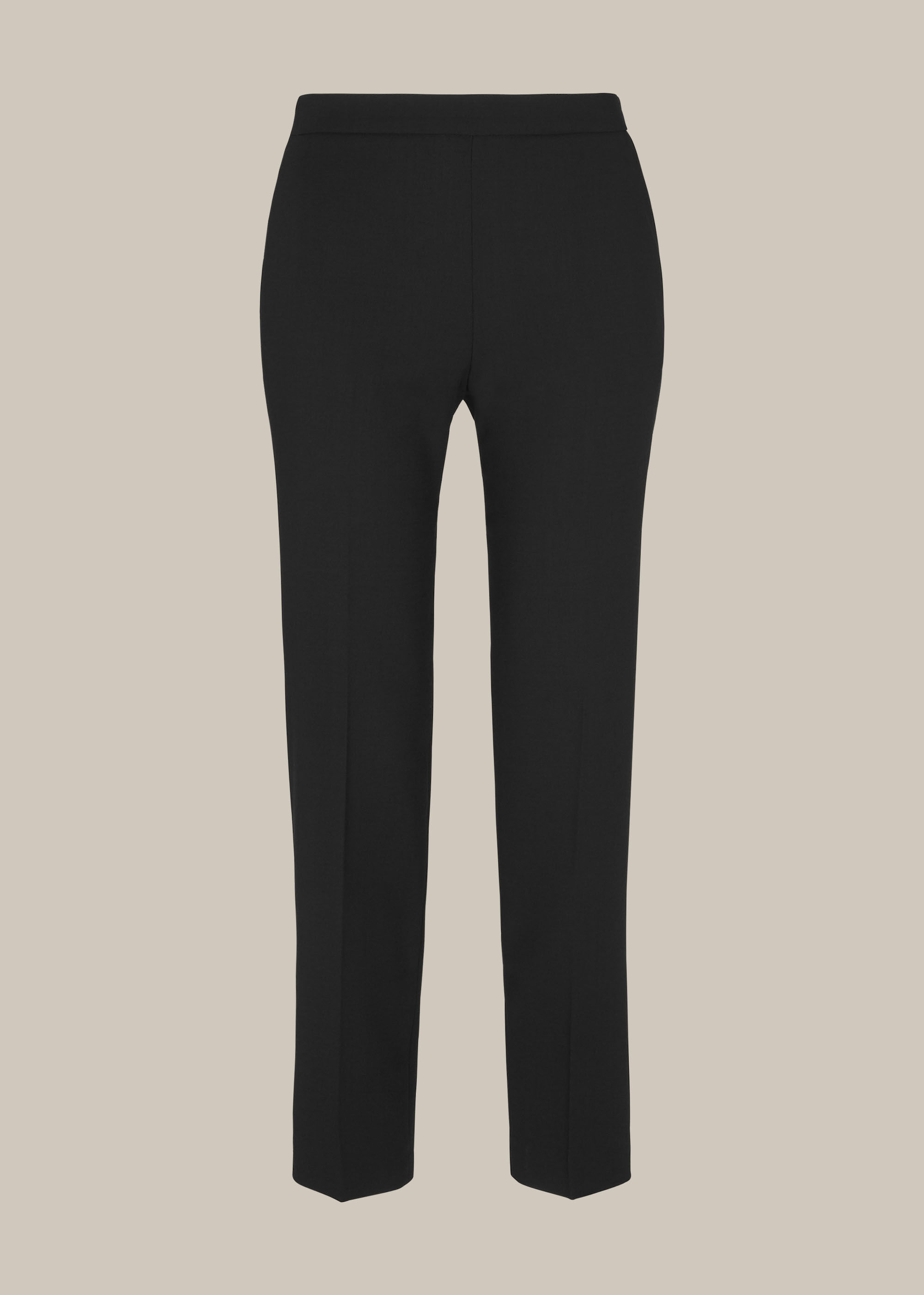 Womens black trousers elasticated waist sale