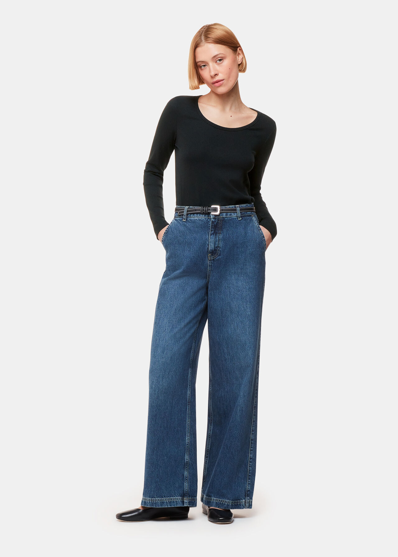 Ribbed Scoop Neck Top