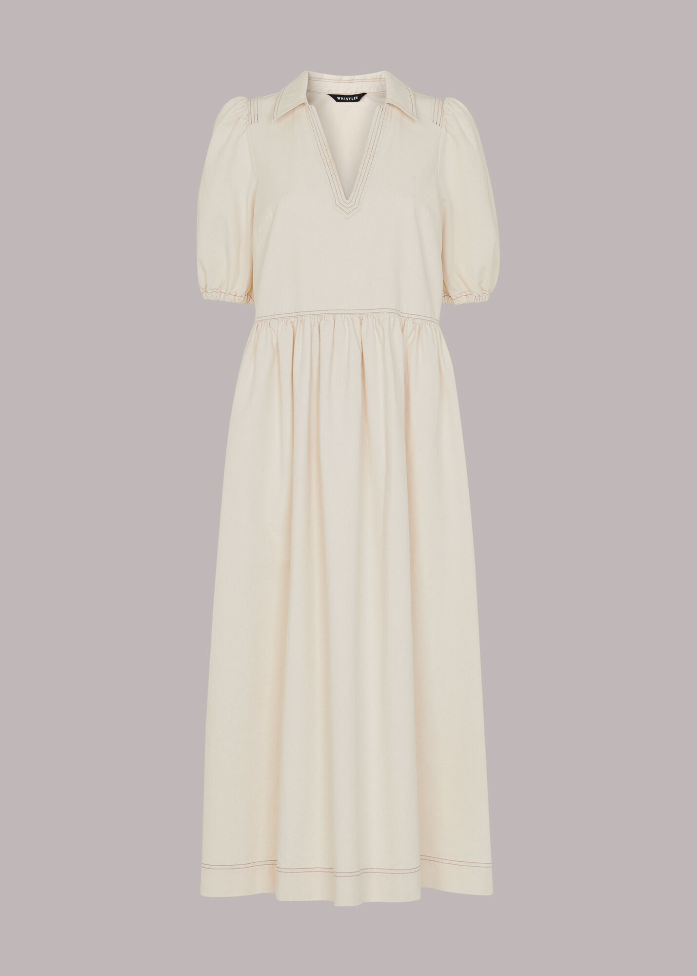 Ivory/Multi Rina Oversized Denim Dress | WHISTLES