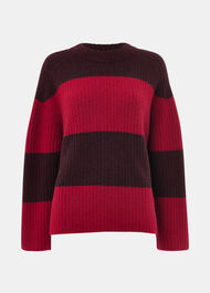 Wool Mix Wide Stripe Knit