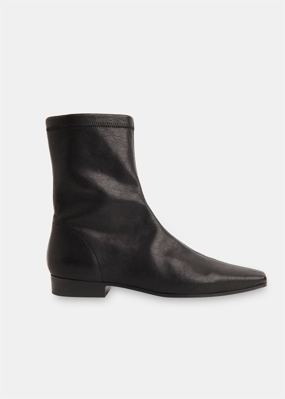 Square Toe Flat Sock Boot