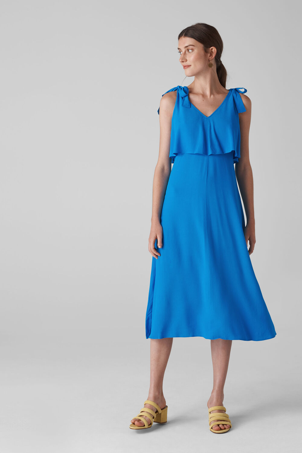 Romina Tie Detail Dress Blue