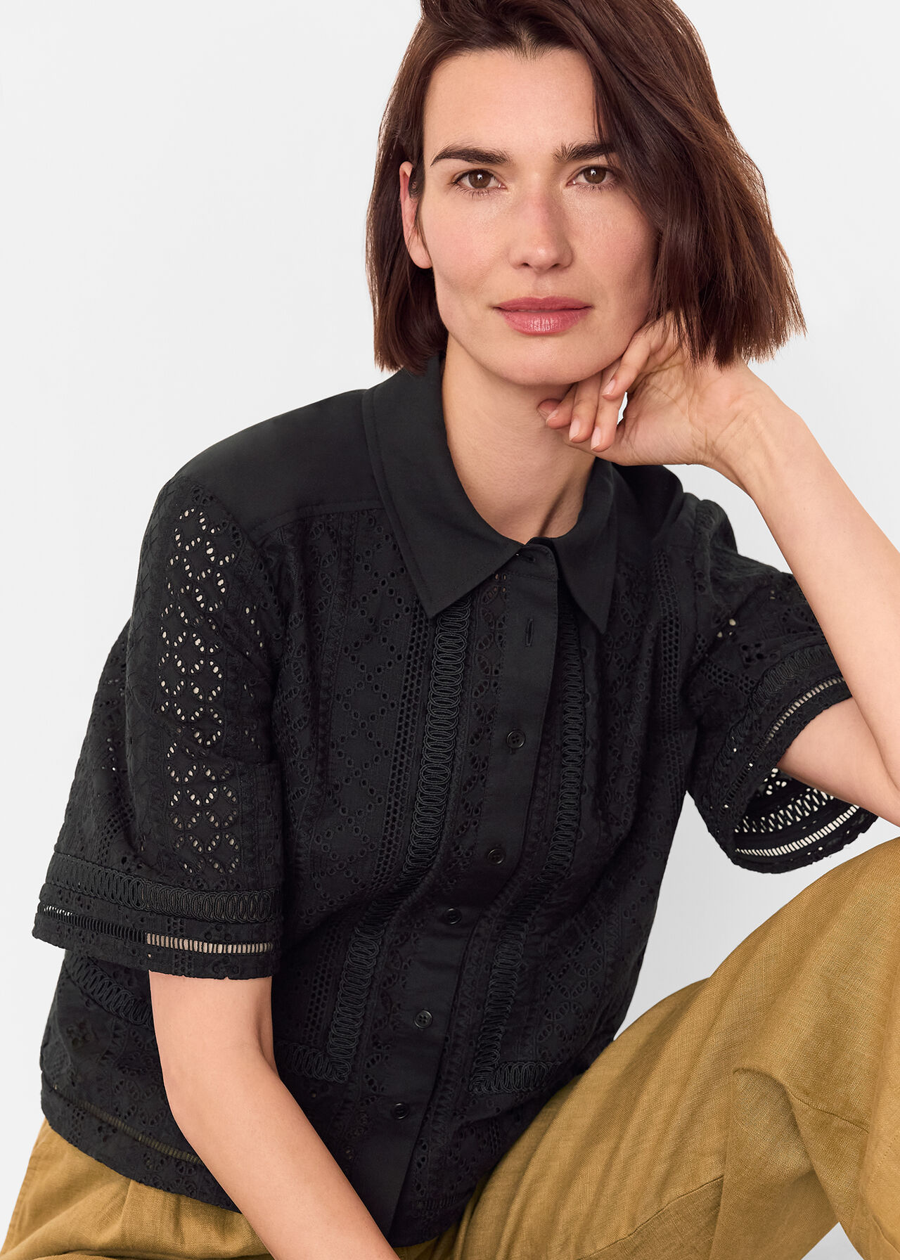 Broderie Cotton Shirt