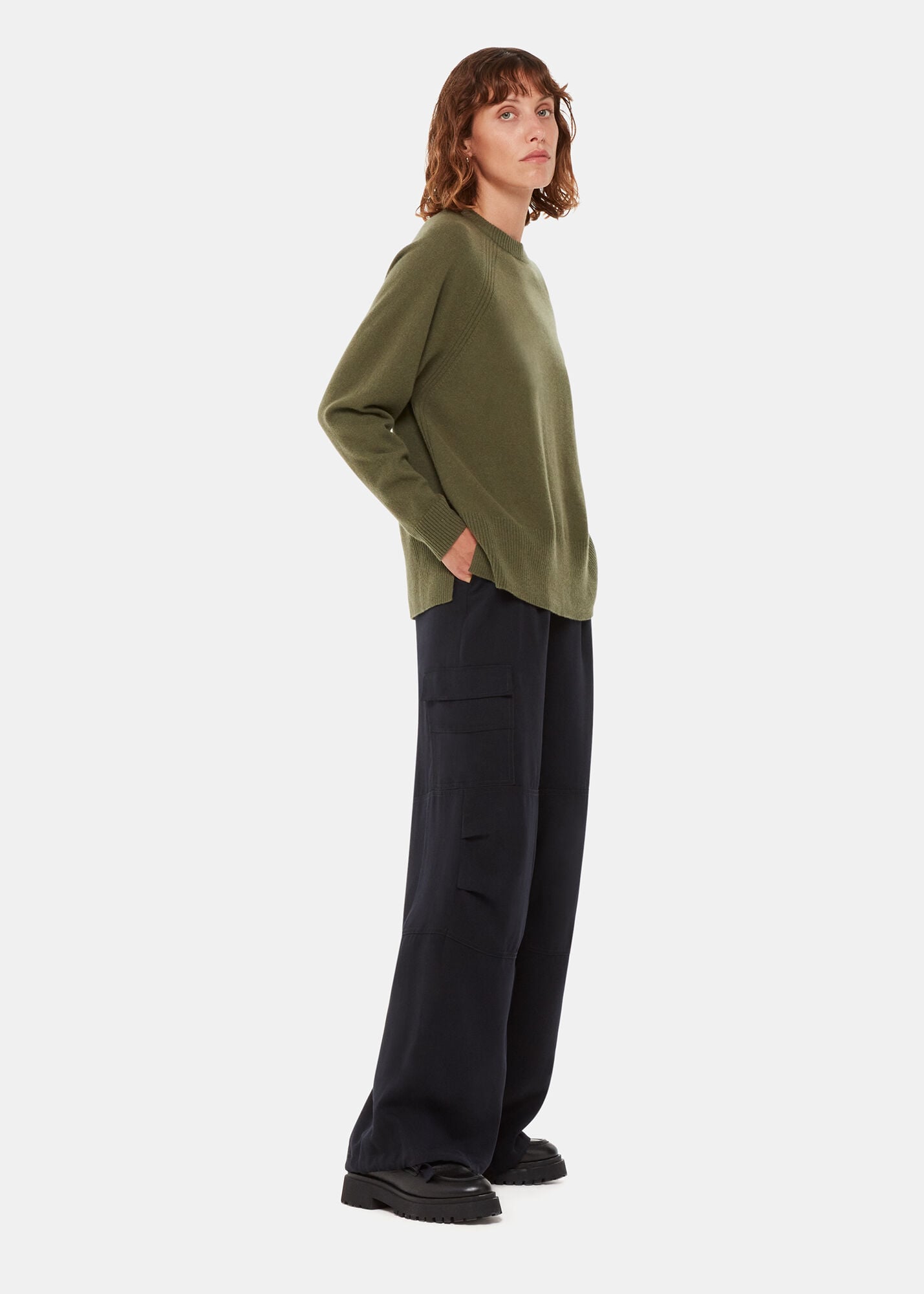 17406 Khaki Crew Neck Jumper