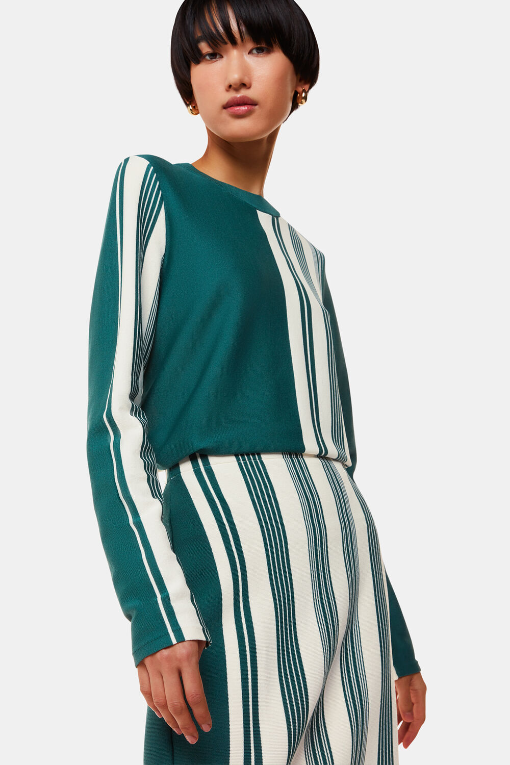 Vertical Stripe Knitted Skirt