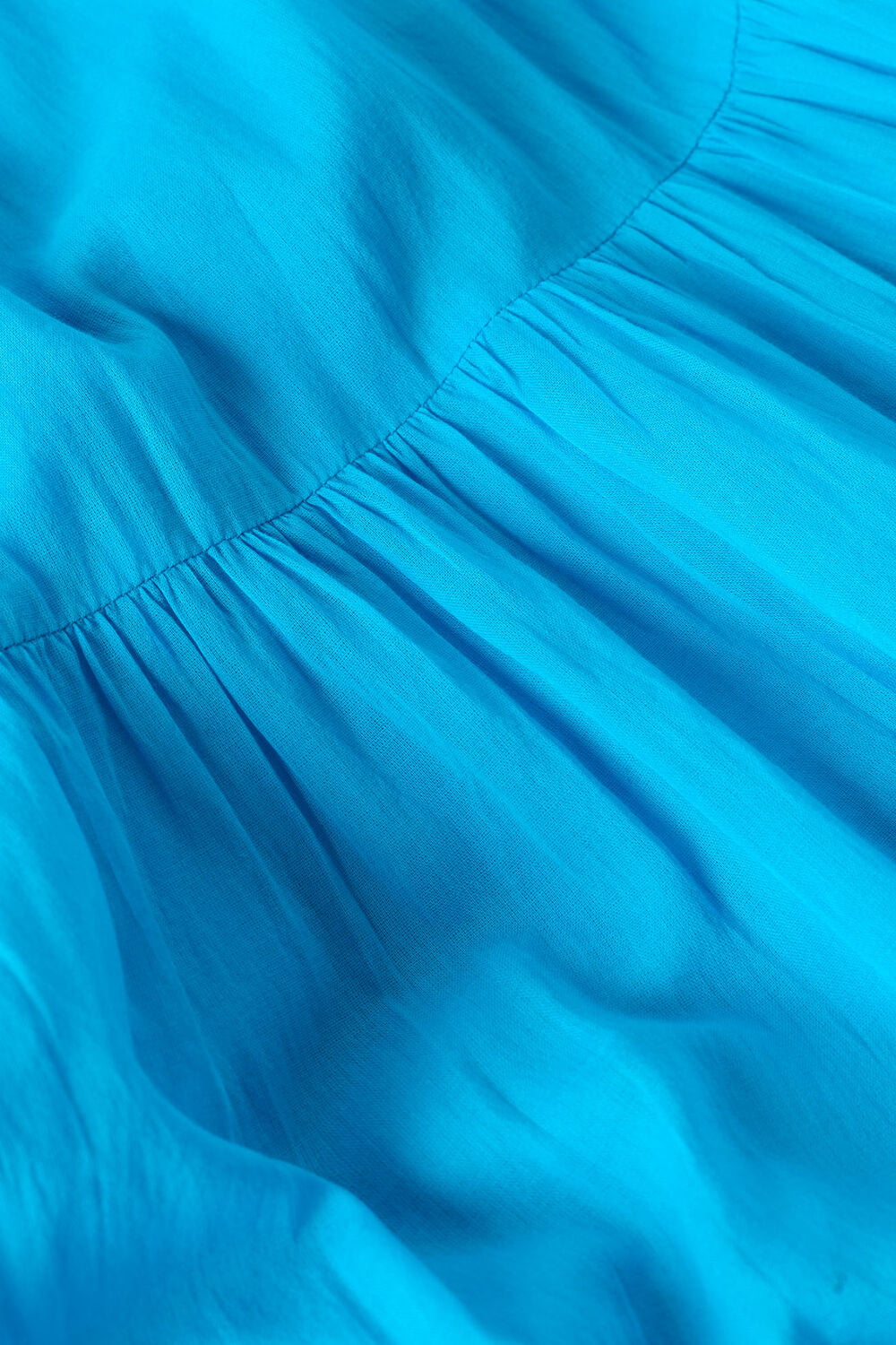 Turquoise Petite Cotton Maxi V Neck Sundress