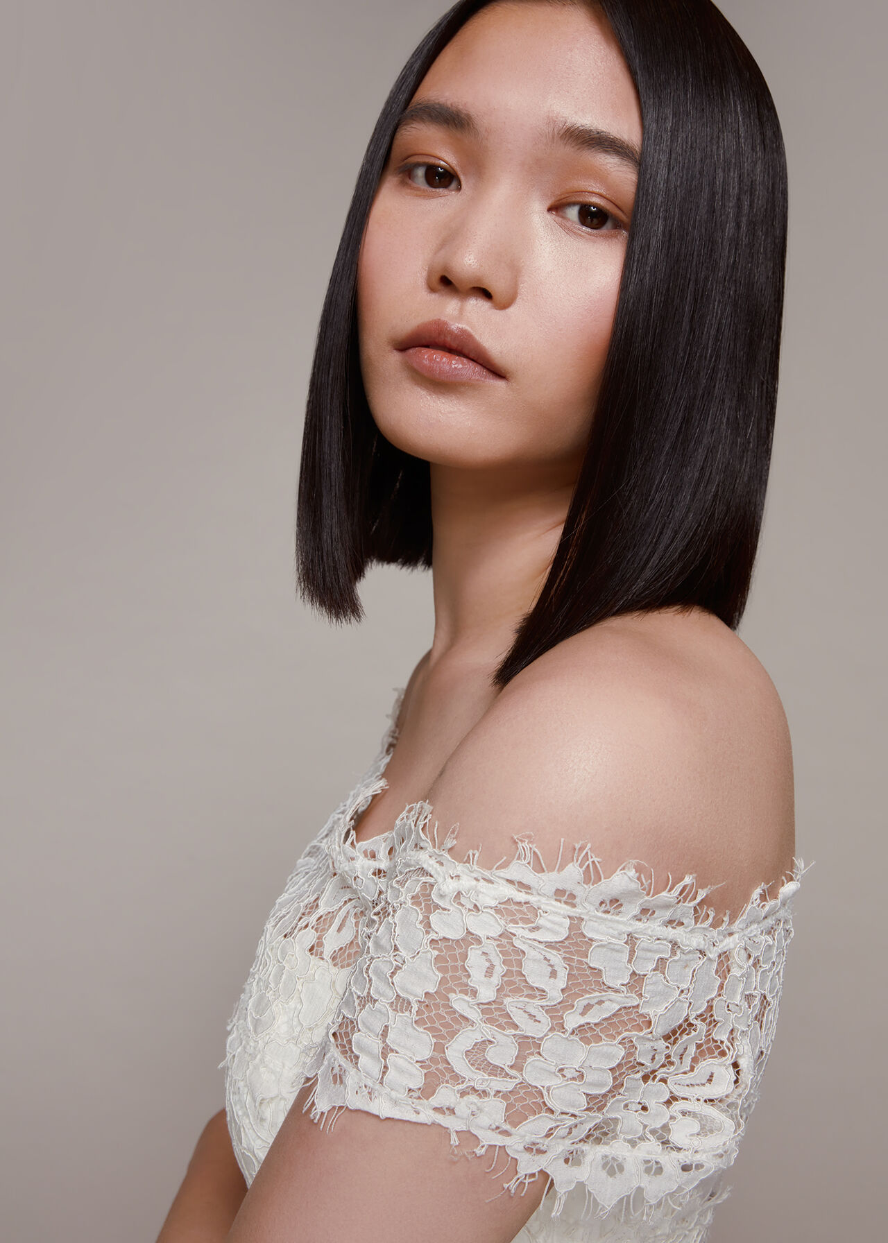 Ivory/Multi Rose Wedding Dress | WHISTLES | Whistles Ivory/Multi Rose Wedding Dress | WHISTLES | Whistles