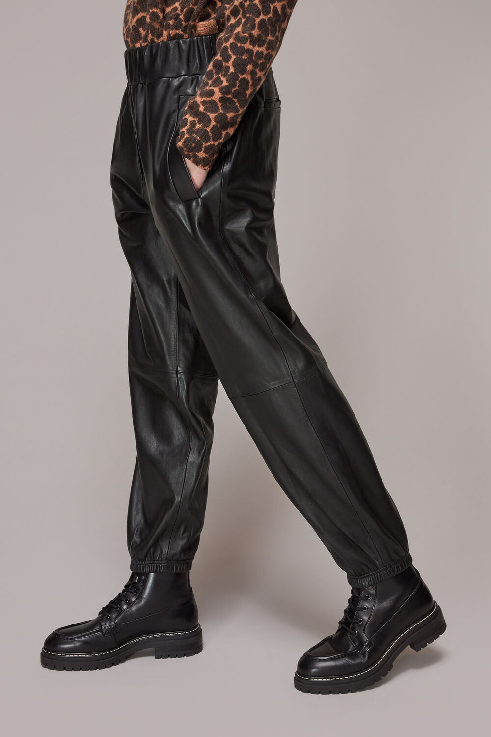 Charlie Leather Cuffed Trouser