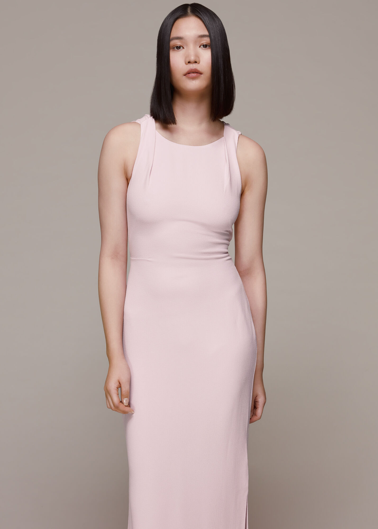 Pink tie back dress hotsell