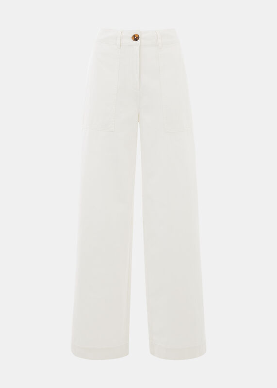 White Ruth Relaxed Leg Trouser