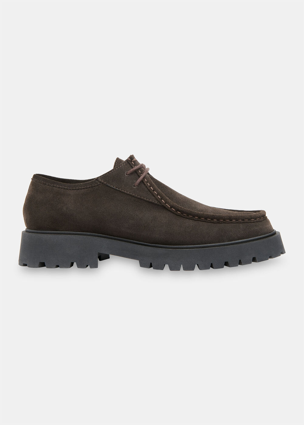 Suede Chunky Lace Up Shoe