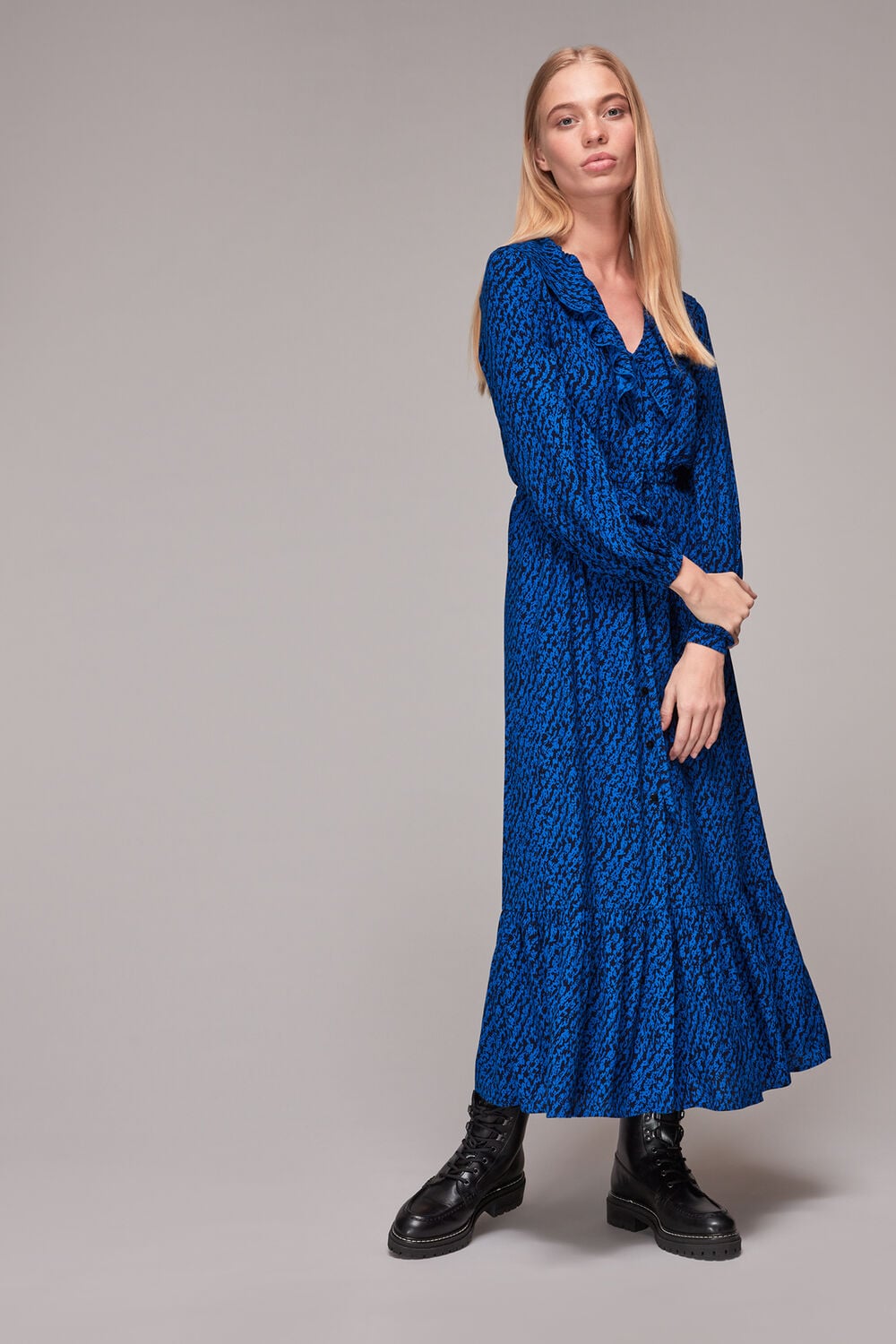 Diagonal Texture Print Dress
