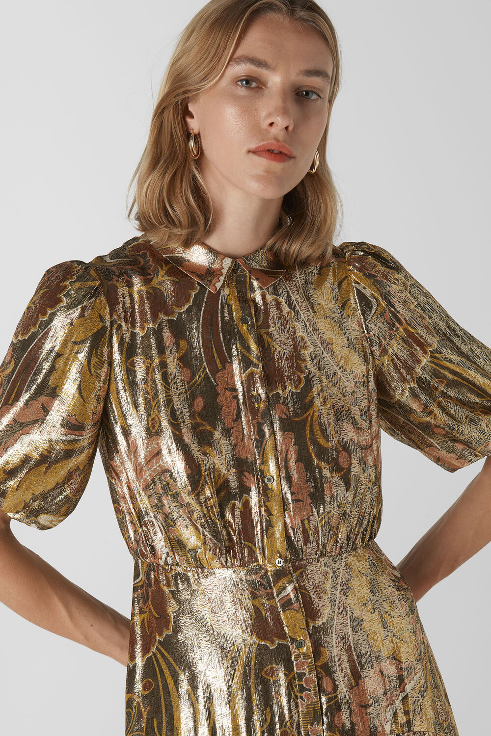 Paisley Silk Mix Dress Multicolour