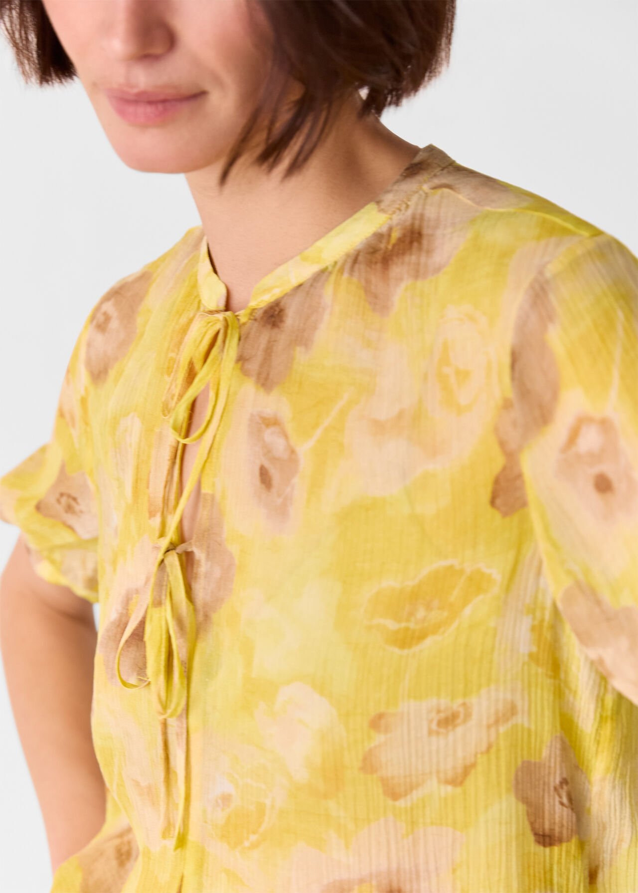 Sunshine Floral Texture Blouse