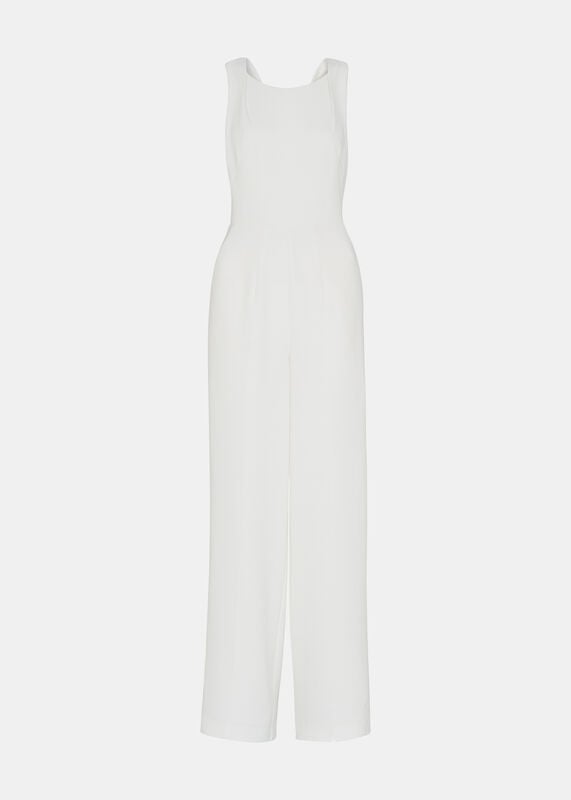 Ivory Tie Back Bridal Jumpsuit