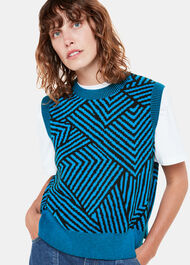 Striped Corners Jacquard Tank