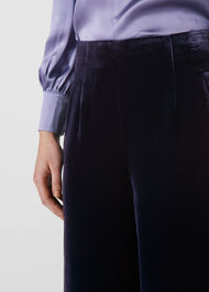 Velvet Silk Mix Trouser Purple