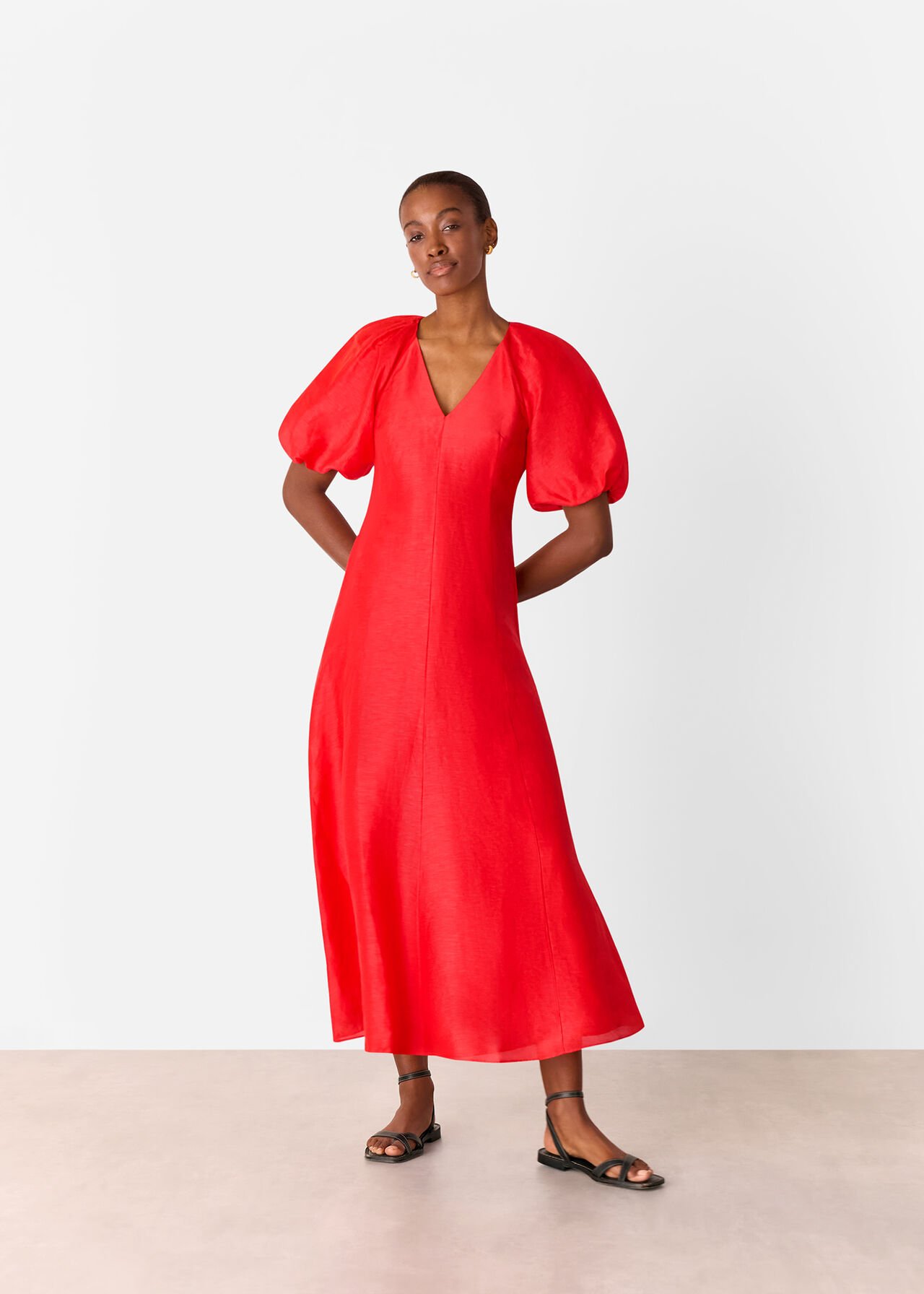Silk Blend Taffeta Maxi Dress