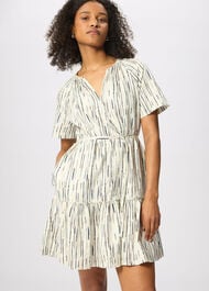 Petite Abstract Stripe Short Dress