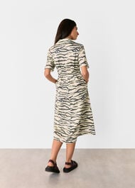 Feathered Tiger Midi Dress