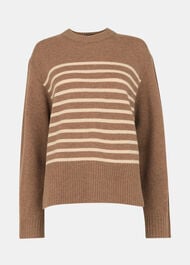 Wool Stripe Crew Neck Knit