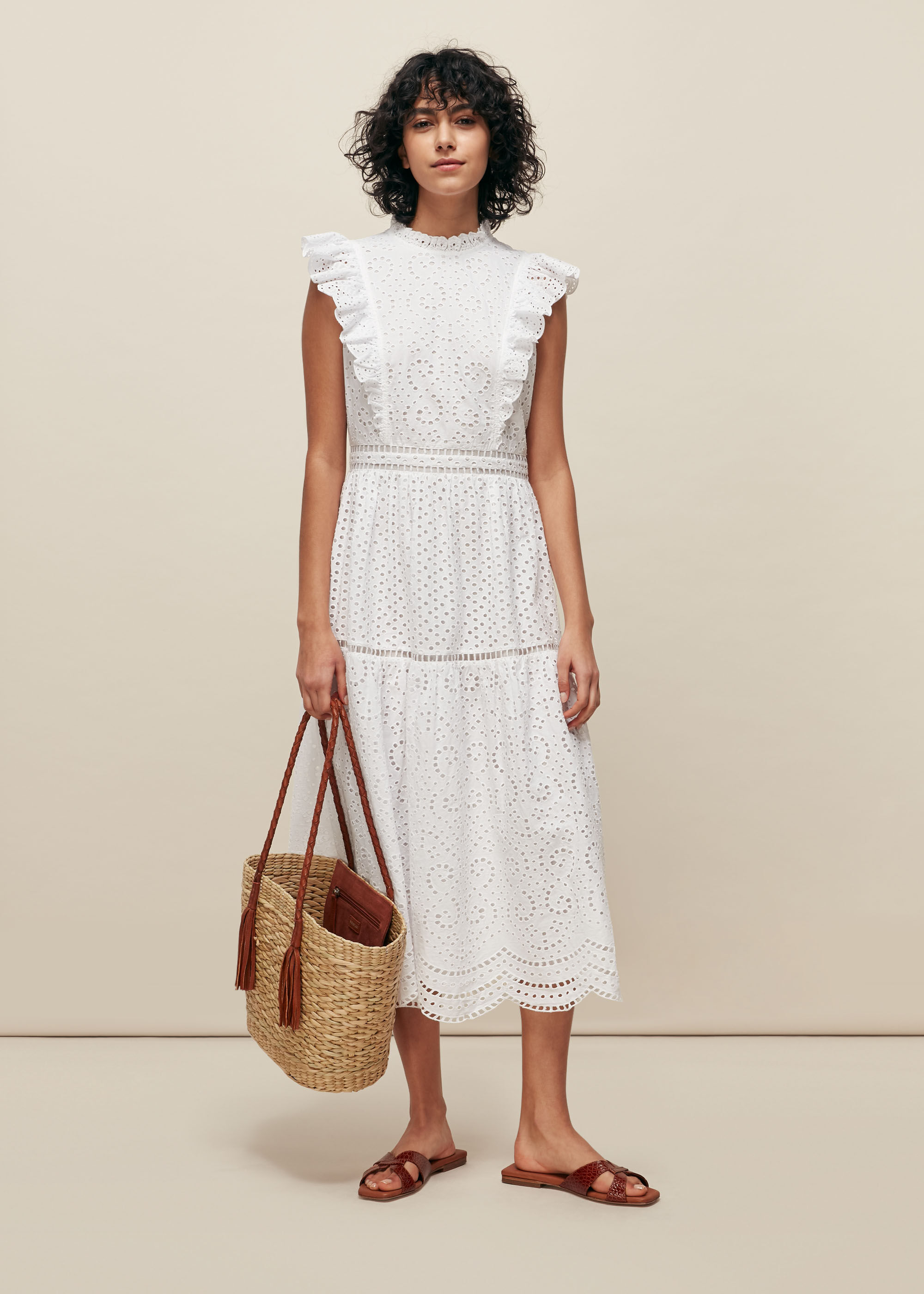 white broderie summer dress