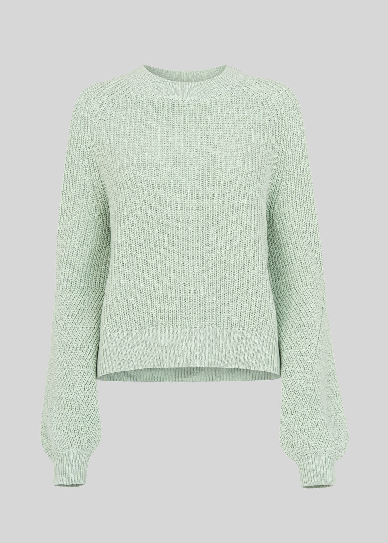 Fashion Detail Cotton Knit Mint