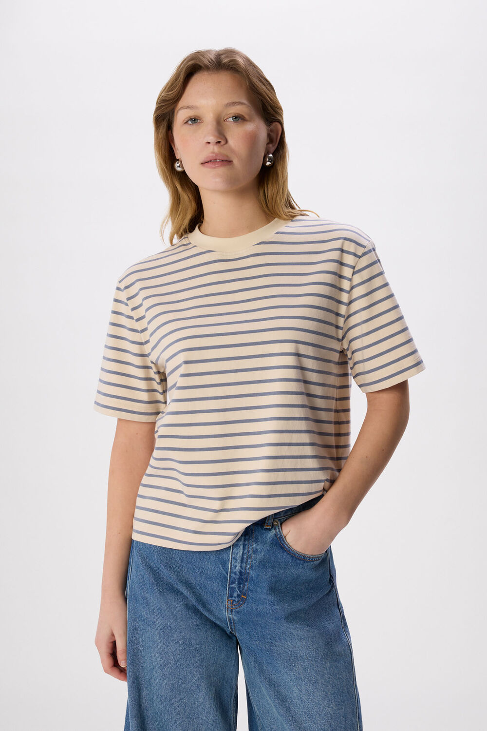 Stripe Relaxed Cotton T-shirt