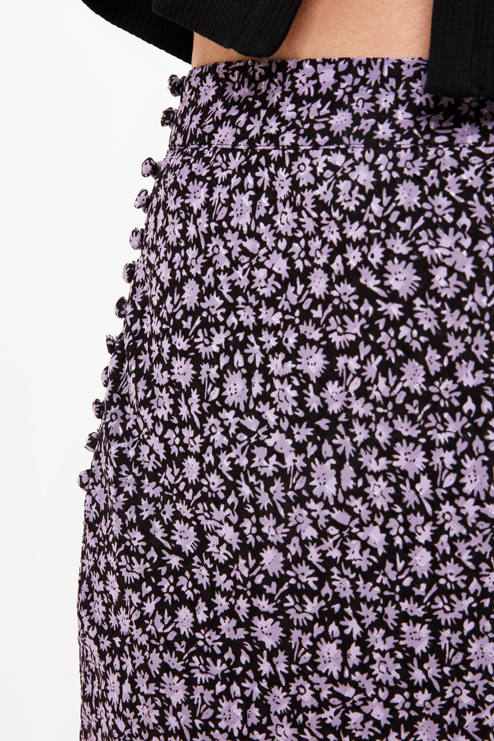 Daisy Field Side Button Skirt