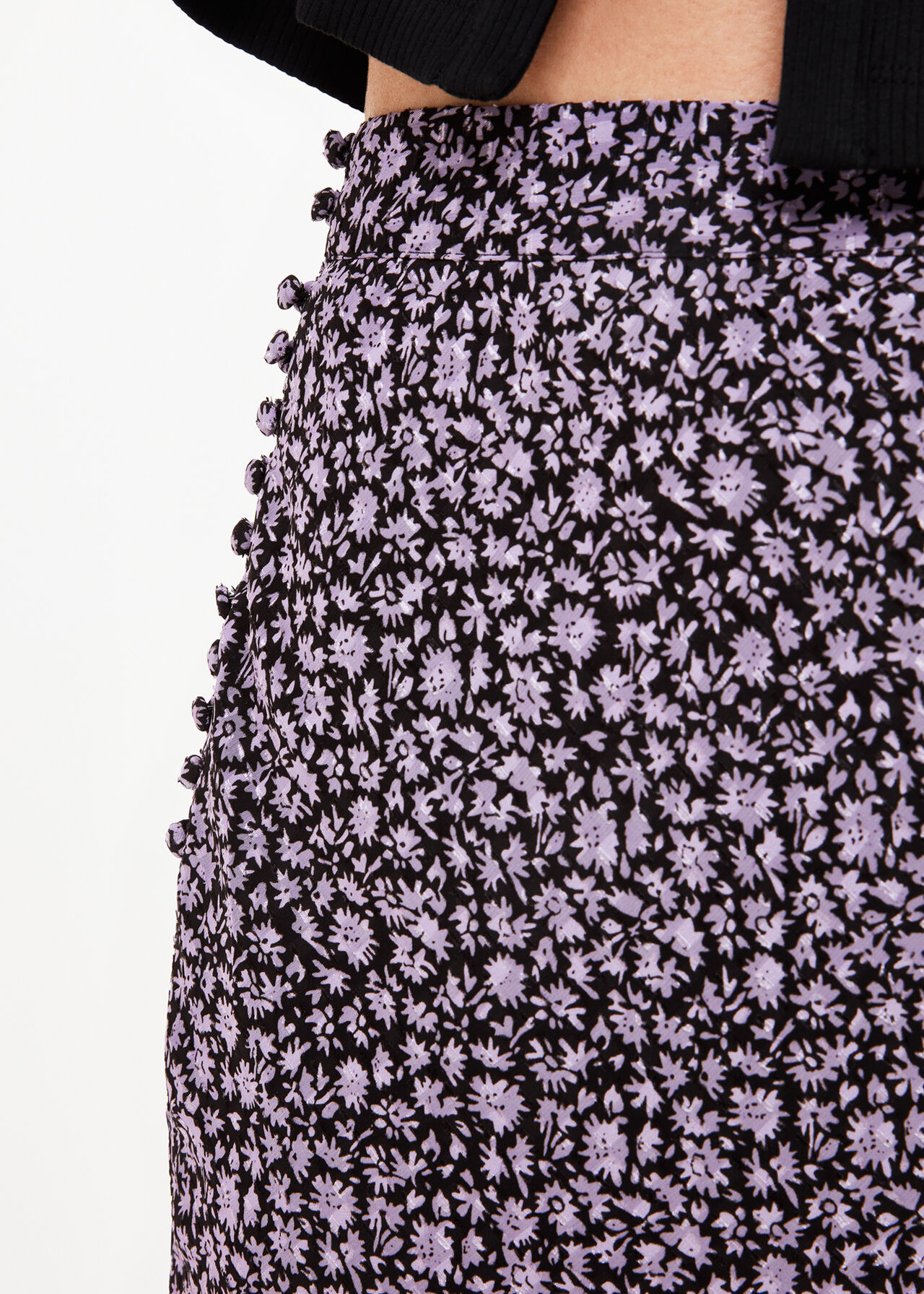 Daisy Field Side Button Skirt