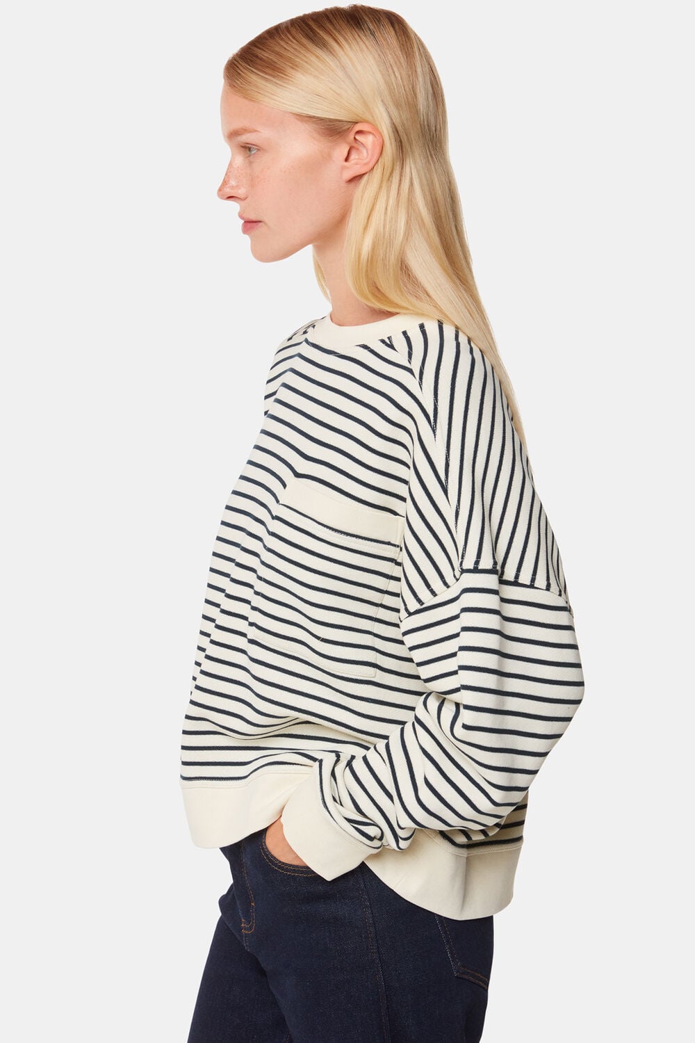Ivory Stripe Sweat