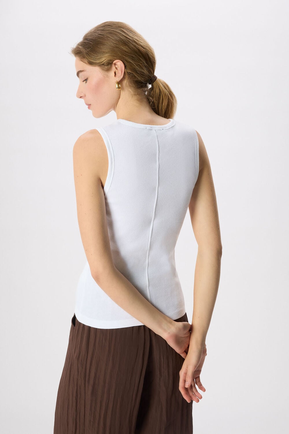 Henley Button Front Tank
