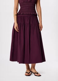 Tier Hem Cotton Skirt
