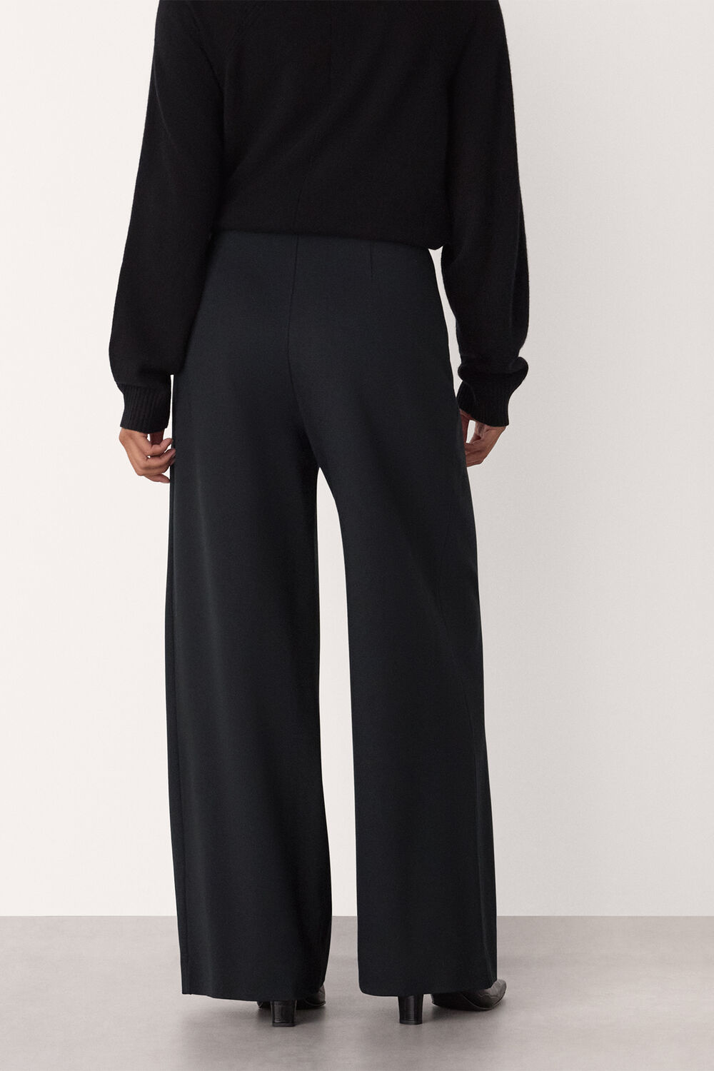Petite Ponte Wide Leg Trouser