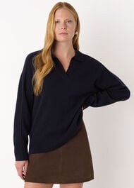 Wool Collar Neck Knit