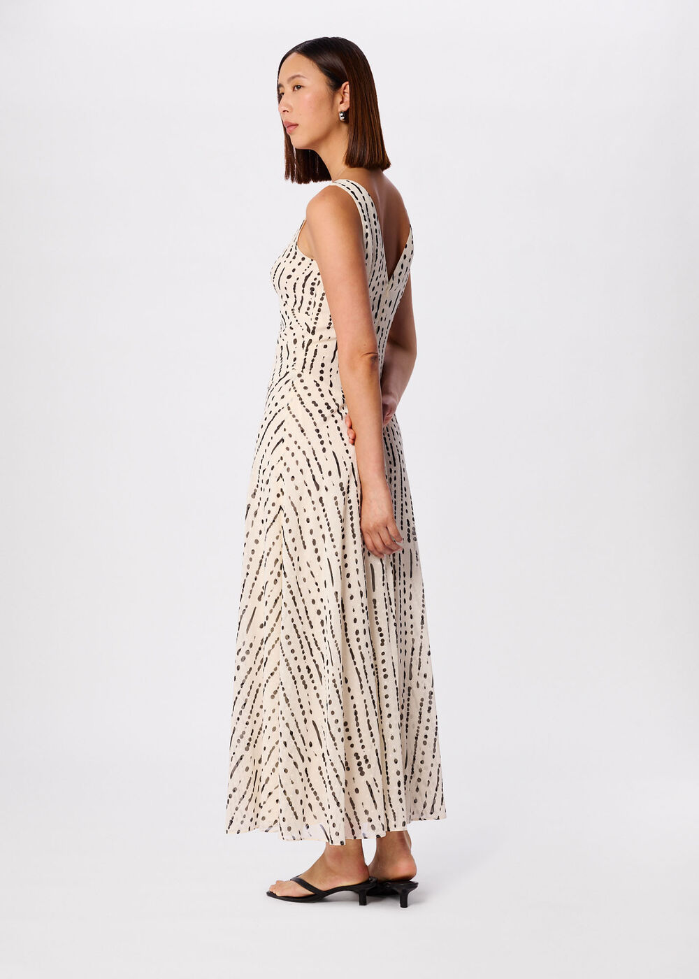 Dashed Spot Dobby Maxi Dress
