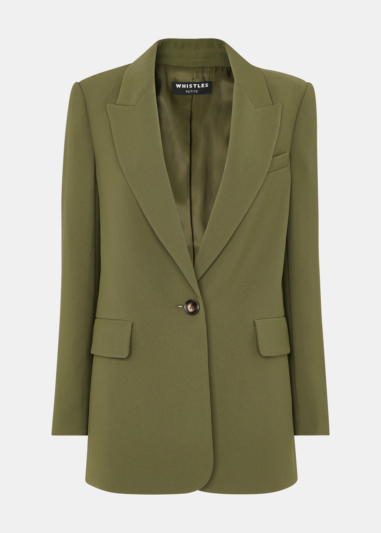 Khaki Crepe Boyfriend Blazer | WHISTLES