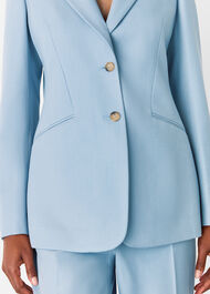 Wool Blend Tailored Blazer