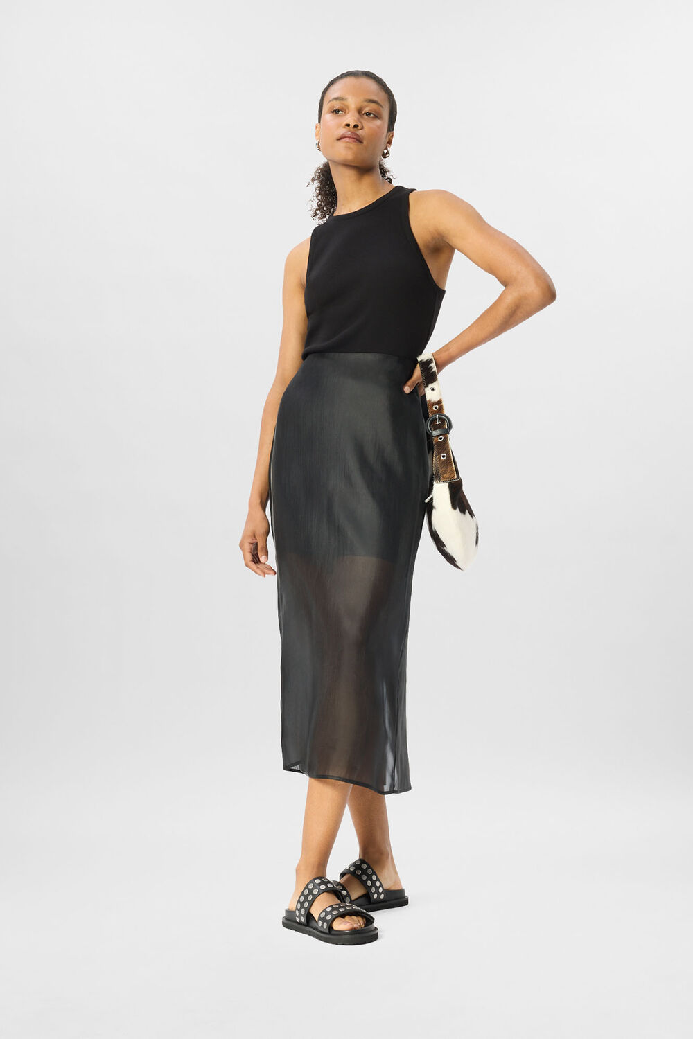 Black Classic Ribbed Vest