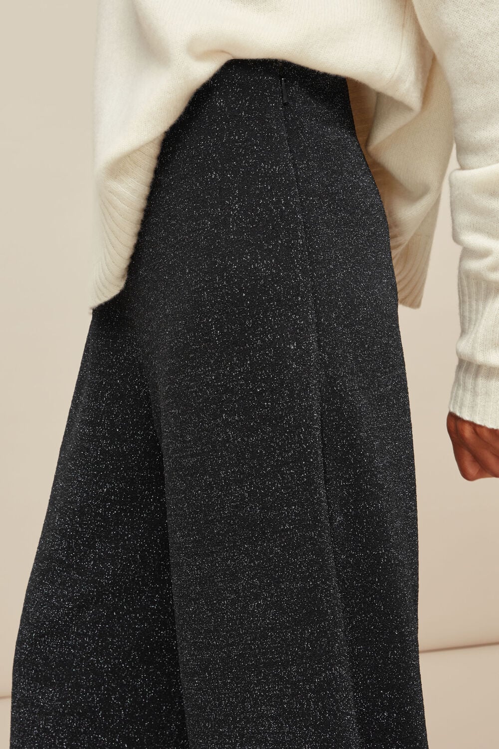 Sparkle Ponte Wide Leg Trouser