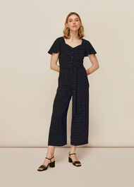 Micro Triangle Print Jumpsuit Black/Multi